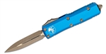 Microtech UTX-85 D/E OTF Auto Knife Blue / Bronze Apocalyptic - 3.1" Blade