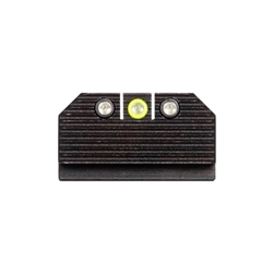 Night Fision Optics Ready Stealth Series Tritium Night Sights for Glock 9mm, .40, and 357 Sig - Square Notch - Yellow Front, Black Rear