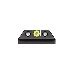 Night Fision Tritium Night Sights for Glock 42 / 43 / 43X - U Notch - Yellow Front, Black Rear