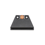 Night Fision Suppressor Height Tritium Night Sights for Glock 9mm, .40, and 357 Sig - Square Notch - Orange Front, Black Rear