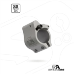 Superlative Arms AR-15 / AR-10 .625" Adjustable Bleed Off Gas Block - Clamp On - Matte Stainless