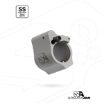 Superlative Arms AR-15 / AR-10 .625" Adjustable Bleed Off Gas Block - Solid - Matte Stainless