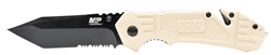 Smith & Wesson Spring Assisted Knife 3.5" Black Blade with Rubberized Aluminum Handle