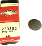 220352 Briggs & Stratton Welch plug