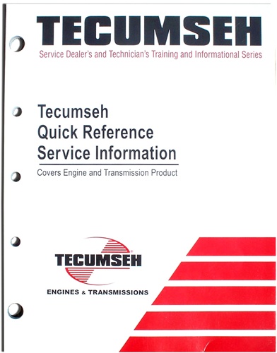 TECUMSEH 695933 Quick Reference Service Information