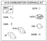 Genuine Briggs & Stratton 696146 Carburetor Overhaul Kit