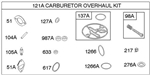 796184 - Genuine Briggs & Stratton Carburetor Overhaul Kit