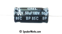 Capacitor Electrolytic: 50uF, 100V