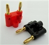 2 pcs Dual Gold Banana Plug Speaker Audio Connector