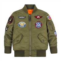 Alpha Youth MA-1 Jacket with Patches - YJM21001C1