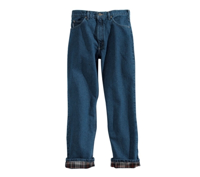 Carhartt Relaxed Fit Straight Leg Flannel Lined Jeans - B172