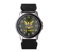Frontier U.S. Navy Leather-Nylon Strap Watch - 7C1
