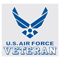 US Air Force Veteran with Wing Logo Decal D188-AF