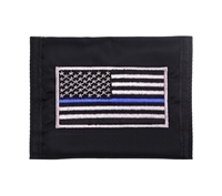 Rothco Thin Blue Line Flag Nylon Commando Wallet 10649