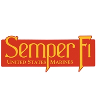 Semper Fi / Us Marines Window Decal / Outside