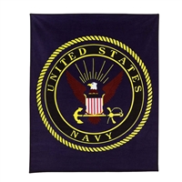 Rothco US Navy Military Insignia Fleece Blanket - 2301