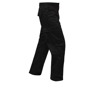 Rothco Black Relaxed Fit  Zipper Fly BDU Pants - 2971