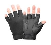 Rothco Black Fingerless Stretch Fabric Gloves - 3460