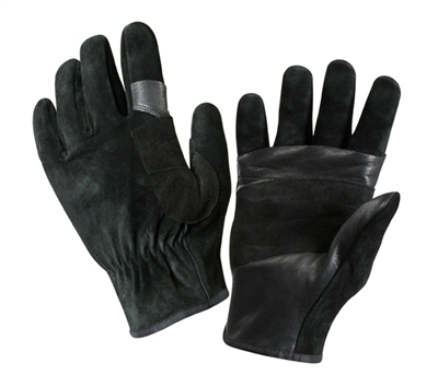 Rothco Black Swat Leather Rescue Gloves - 3482