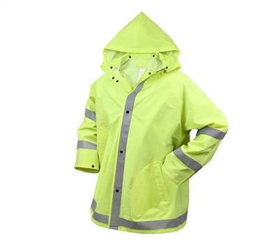 Rothco Safety Green Reflective Rain Jacket 3654