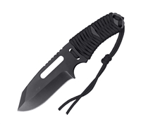 Rothco Black Paracord Knife With Fire Starter - 36742