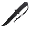 Rothco Black 7 Inc Paracord Knife with Fire Starter - 3679