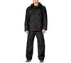 Rothco Black 2-pc Pvc Coated Nylon Rainsuit - 3765