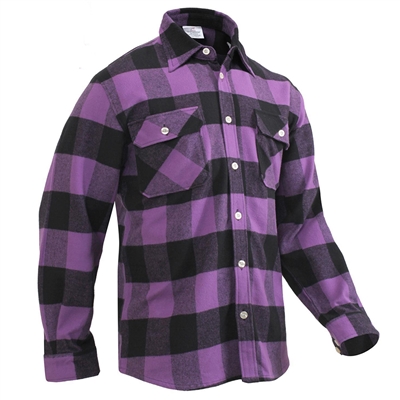 Rothco Purple Plaid Flannel Shirt 3989