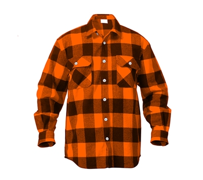 Rothco Orange Flannel Shirt - 4672