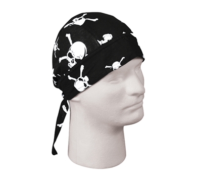 Rothco Black Skull & Crossbones Headwrap - 5134