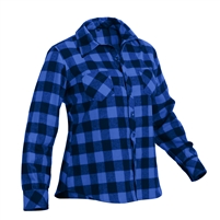 Rothco Women Blue Plaid Flannel Shirt 5575