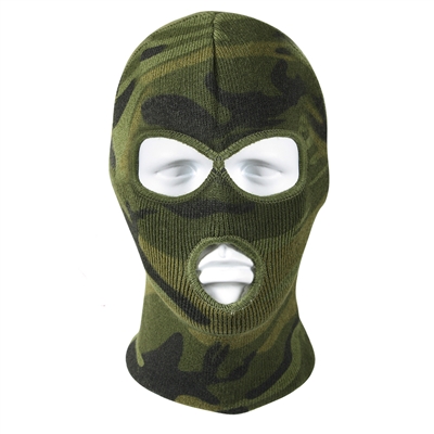 Rothco Woodland Camo 3 Hole Face Mask - 5596