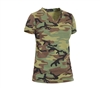 Rothco Womens Woodland Camo V-Neck T-Shirt - 5653