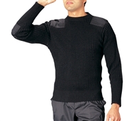 Rothco Black Wool Commando Sweater - 6349