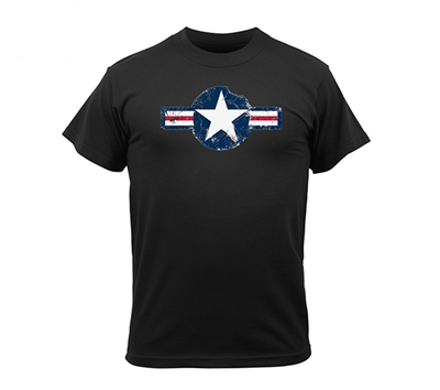 Rothco Black Vintage Army Air Corp T-Shirt - 63600