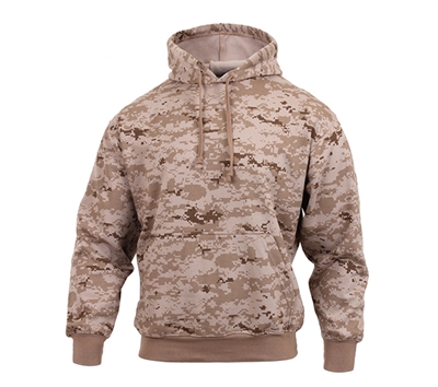 Rothco 6525 Digital Desert Camouflage Pullover Hooded Sweatshirt