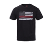 Rothco Kids Black Thin Red Line T shirt 6868