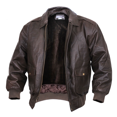 Rothco Brown A2 Leather Flight Jacket - 7577