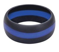 Rothco Black Thin Blue Line Silicone Ring 800