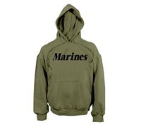 Rothco Olive Drab Marines Hooded Sweatshirt - 9176