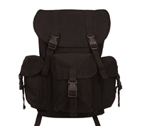 Rothco Black Canvas Outfitter Rucksack - 9202
