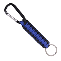 Rothco Thin Blue Line Paracord Keychain with Carabiner - 99804