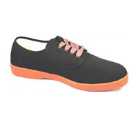 Zig-Zag Black Sneaker with Red Sole - 7221