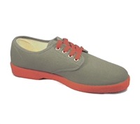 Zig-Zag Gray Sneaker with Red Sole - 7221