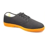 Zig-Zag Black Sneaker with Orange Sole - 7223