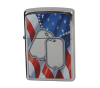 Zippo Flag and Dog Tags Lighter 28291