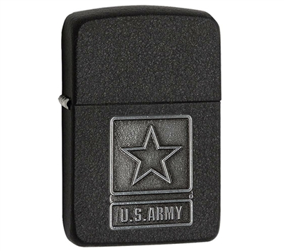 ZIPPO US Army Logo Black Crackle Lighter 28583