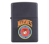 Zippo Black US Marines Lighter - 4881