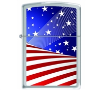 Zippo 78552 USA FLAG on BANNER Lighter