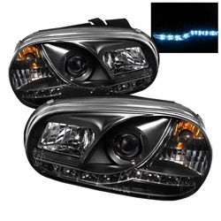 Spyder Auto Volkswagen Golf 1999-2005 DRL Projector Headlights 5012173